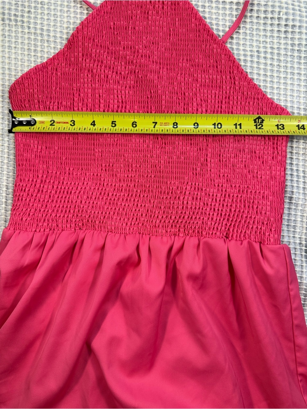 Lulus Pier and Now Hot Pink Smocked Tie-Back Midi Dress Size Medium - Picture 10 of 11